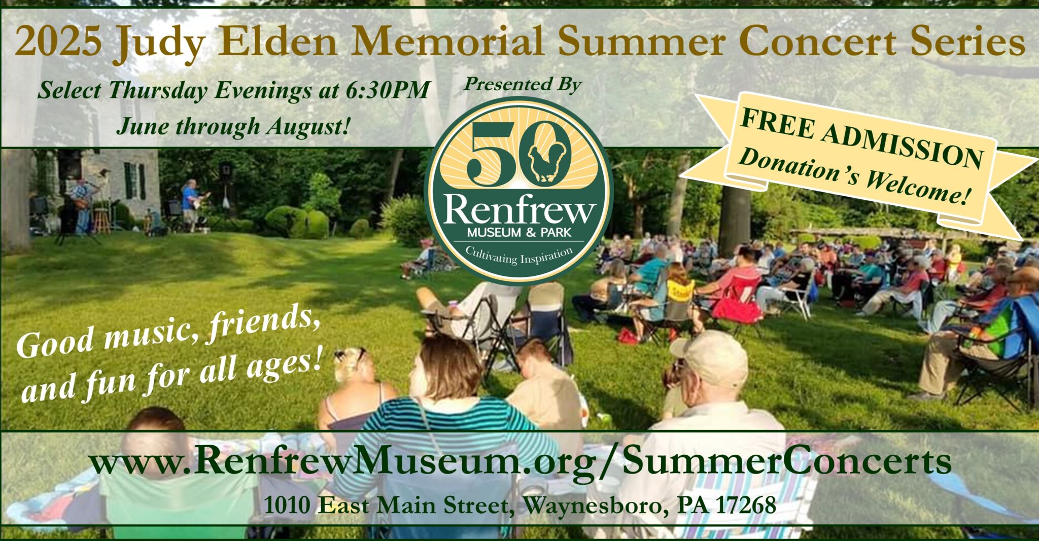 2025 Summer Concert Series FB Event Banner