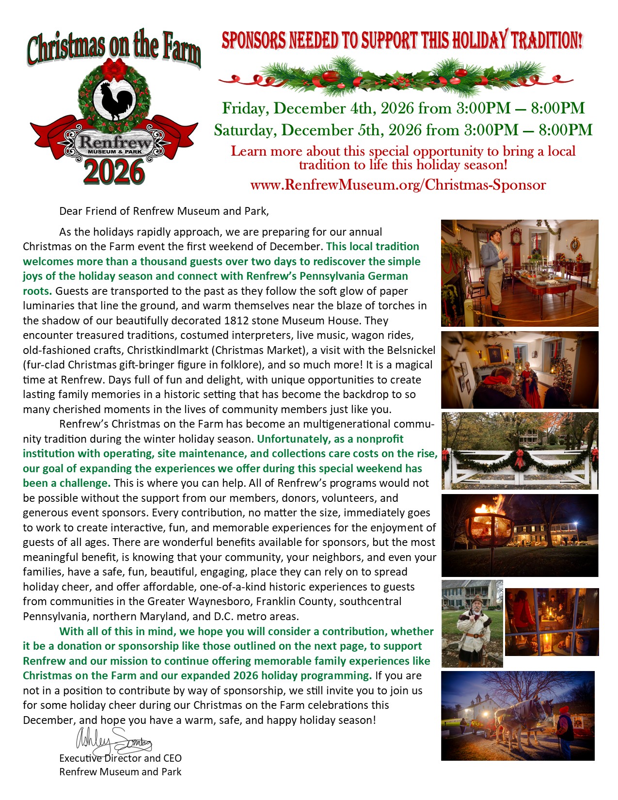 Christmas on the Farm 2026 Sponsorship Letter